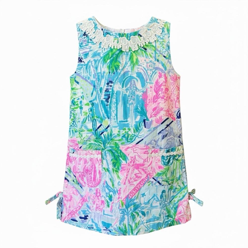 Lilly Pulitzer Girls Lined Classic Shift Dress *BOHEMIAN QUEEN* Size 7